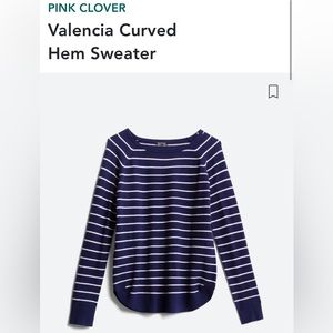 Pink Clover Valencia Curved Hem Sweater Size small